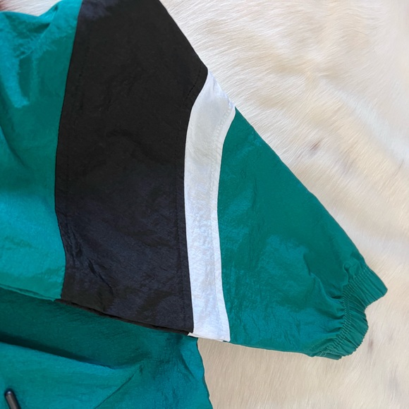 NWT BCBGeneration Teal/Green Track Pullover Windbreaker - Picture 10 of 12